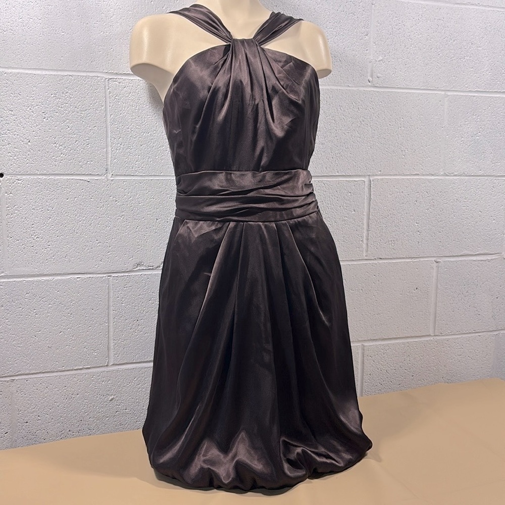 David's Bridal Brown Halter Gown for Cocktail Events